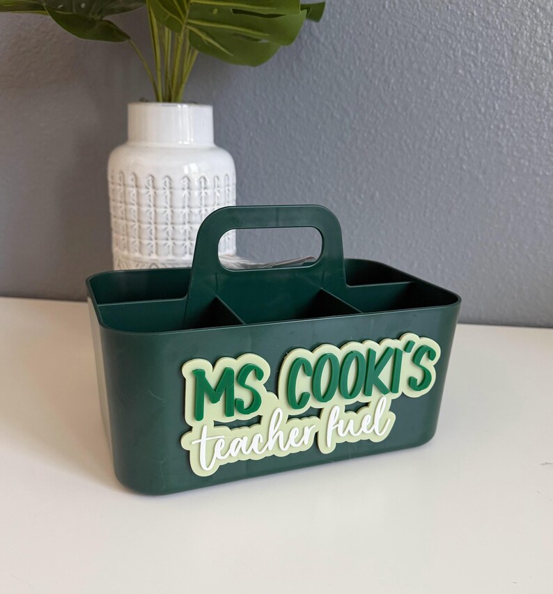 Caddy Sign Writing Teacher's Caddy Sign, Acrylic Custom Sign for Teacher - Etsy
