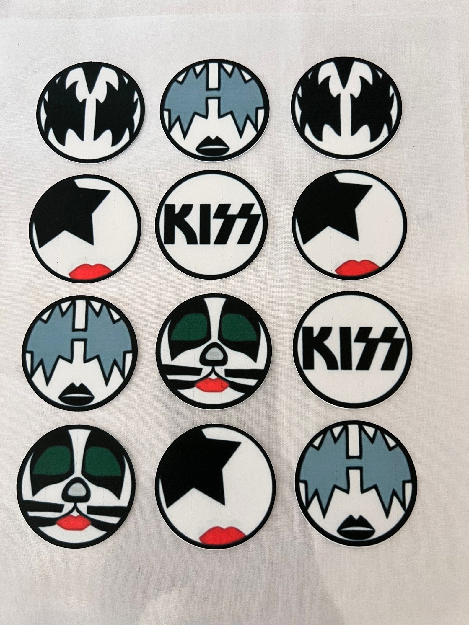 Kiss Band Themed Edible Cupcake Cake Topper Frosting Sheet Etsy