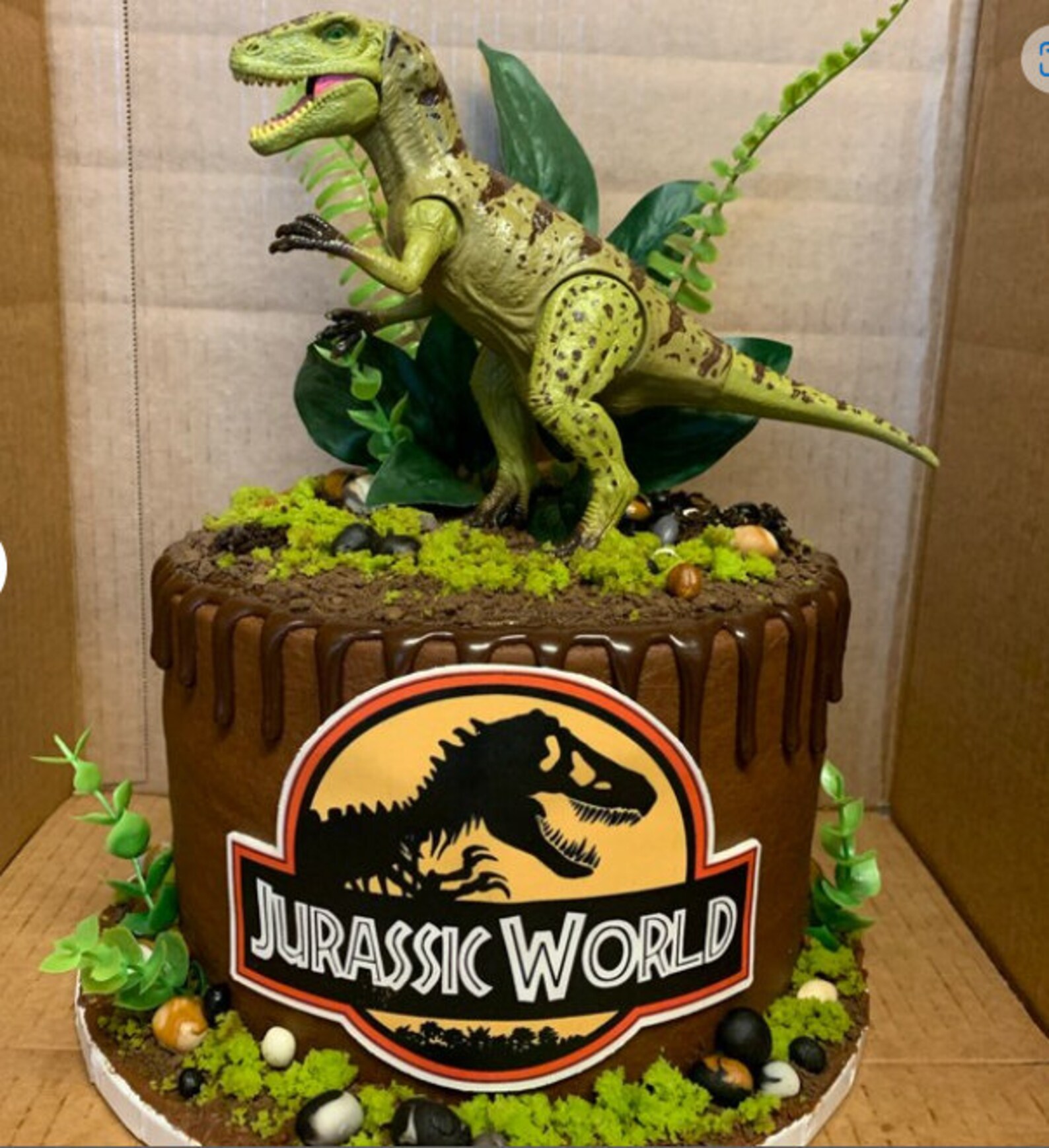 Edible Jurassic World Image Cake Topper Edible Jurassic World Etsy