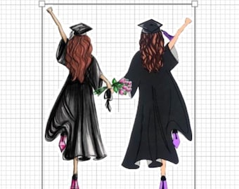 Graduate Girl Edible Cake Image: Graduation Celebration Sticker