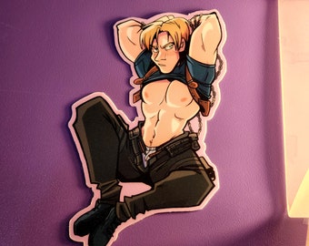 Leon Kennedy pin up sticker