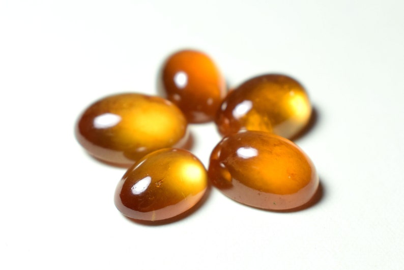 10 x 13 8 x 11 Hessonite Cabochons 34.15 CTS Loose Gemstone Natural Hessonite Garnet Cabochons Oval Cabochons 9 Pcs, 9 x 12