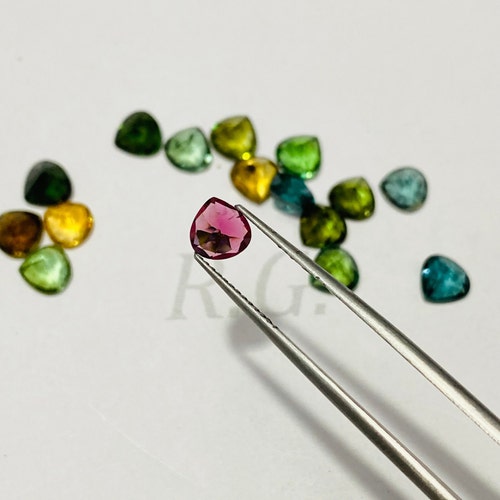 AAA Quality Natural Multi Tourmaline shops Stone, Pink Tourmaline Faceted Heart Shape Gemstone, Green Tourmaline Cut Gemstone For Jewelry Making