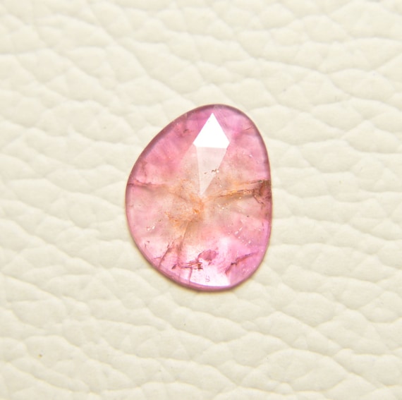 Bio-Color Tourmaline 100% Natural Tourmaline Rose Cut Slices 1 Carat Faceted Rose Cut Tourmaline For jewellery making Loose GemstoneT-11