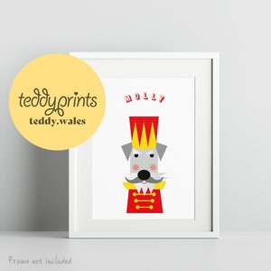 PRINT |  &#39;Circus&#39; design | Welsh Terrier or Airedale | A4 or A5 | wall art
