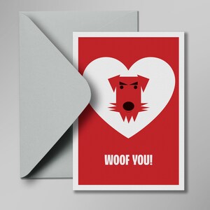 Tarjeta de amor / '¡Guau!' TEDDY Diseño / A6 / Gráfico / Elegante