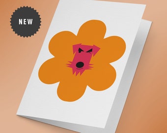 Flower Card | TEDDY 'Flower' Dog design | A6 |