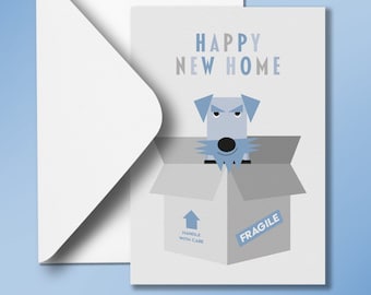 Happy New Home Dog Card | A6 | teddy.wales | Welsh Terrier or Airedale Card