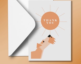 NEW! | 'Thank You' Dog Card | A6 | teddy.wales | Welsh Terrier or Airedale Card