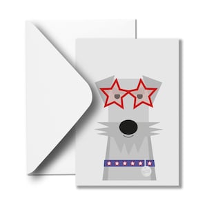 Cartão de felicitações | Design de TEDDY 'Super Terrier' | 3 designs | A6