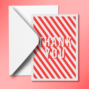 Biglietto di ringraziamento / Design 'tipografico' / A6 / Stile contemporaneo