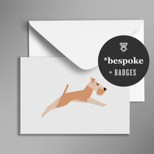 Hundekarte {+ADGE} | ""Laufender"" Welsh Terrier oder Airedale Style |." Erstellen Sie Ihre eigenen | * Maßgeschneidertes TEDDY Design | DIN A6