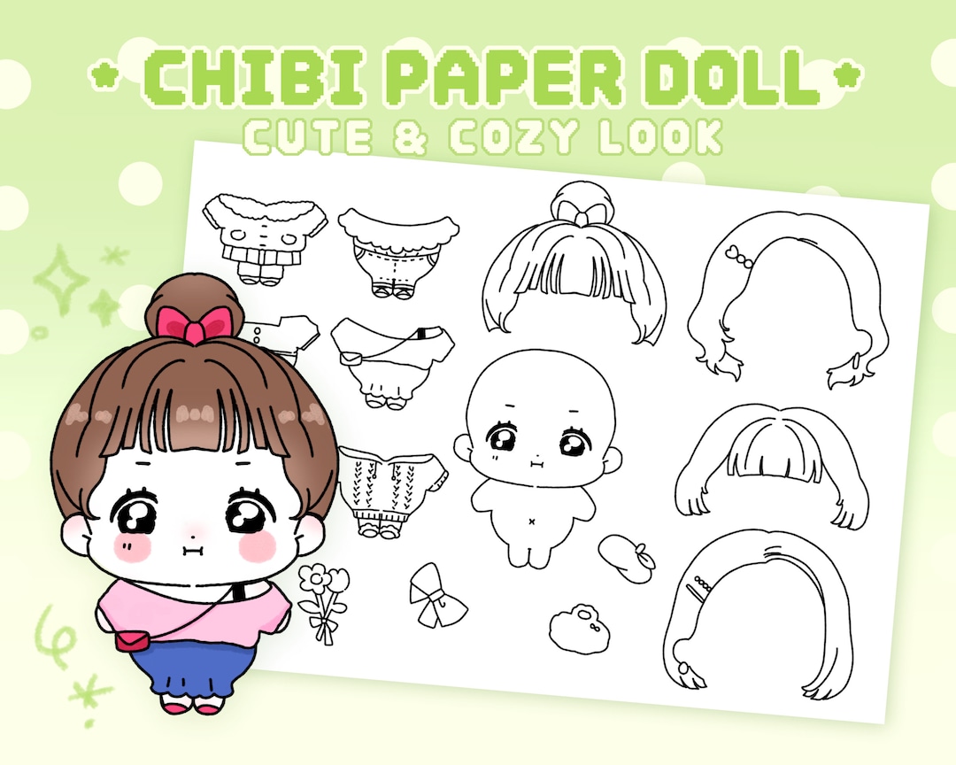 Muñecas Kawaii Para MuÃ±ecas Para Pintar Y Recortar Paper Dolls
