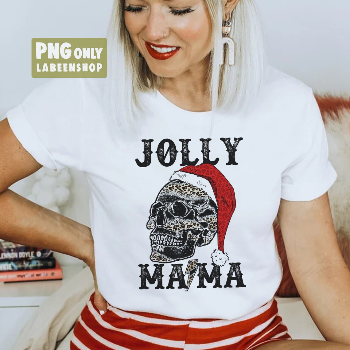 Christmas Jolly PNG Jolly Mama PNG Skull Christmas PNG | Etsy