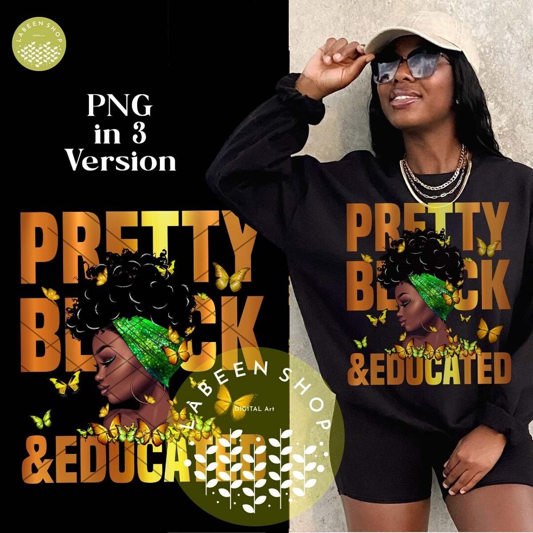 Black Woman Png Pretty Black Educated PNG Black History - Etsy