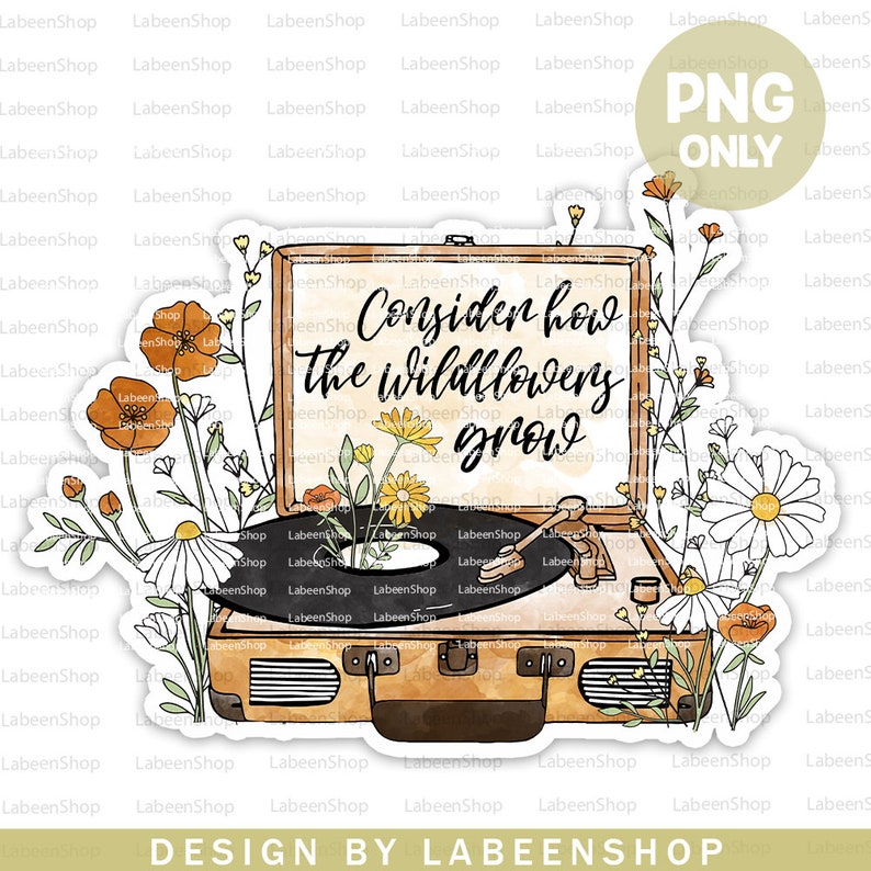 Consider How the Wildflowers Grow Bible Verse PNG Flowers Etsy