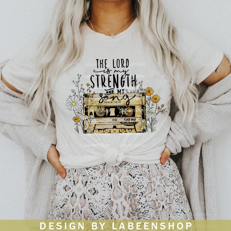The Lord is Strength Bible Verse PNG Psalm 118:14 - Etsy