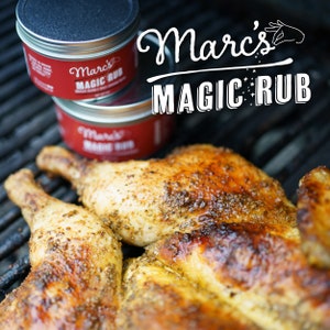 Marc es Magic BBQ Dry Rub, Süßes & Würziges Gewürz für Huhn, Garnelen, Lachs, Gemüse. Glutenfrei, Kein MSG, keine Konservierungsmittel.