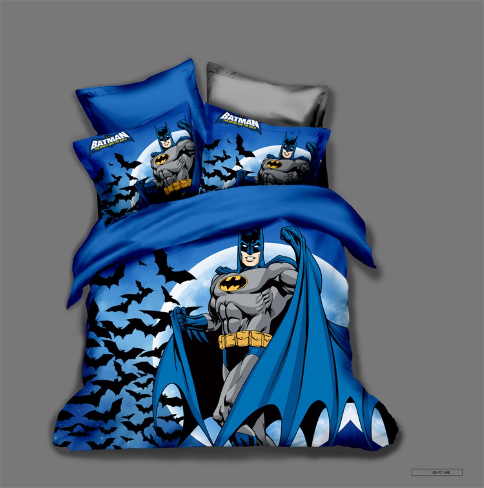 Cool Batman Bedding Set Blue Batman Bedding Set For Boys Etsy