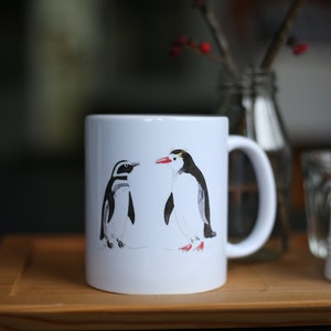 Niedliche Pinguin Glas Tasse, Trinkglas, Wohnkultur, Wasser Tasse, Wein, Pinguin  Tasse, winzige Pinguin Tasse, Vogel Tasse, handgemachte Glaswaren,  Tischdekor, -  Österreich