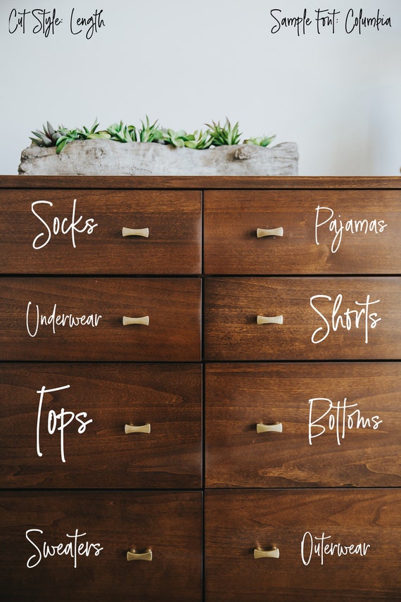 Dresser Labels 