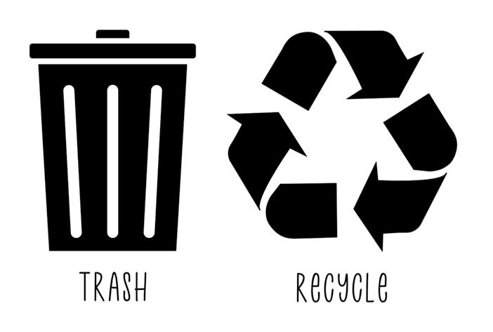 trash labels with pictures garbage can labels with pictures etsy