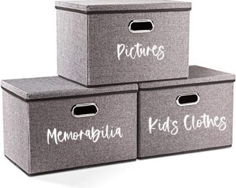 Iron-on Organization Labels // Custom Fabric Labels // Iron-on Fabric Organization Decals // Fabric Bin Label