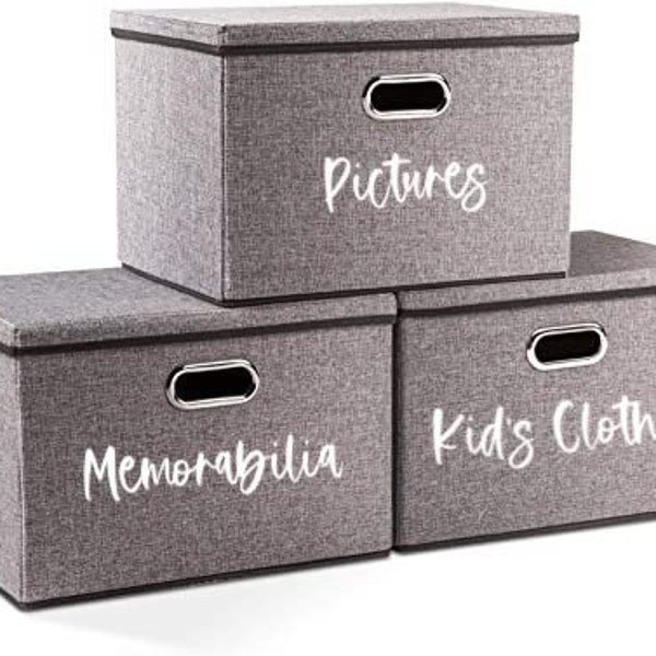 Iron-on Organization Labels // Custom Fabric Labels // Iron-on Fabric Organization Decals // Fabric Bin Label