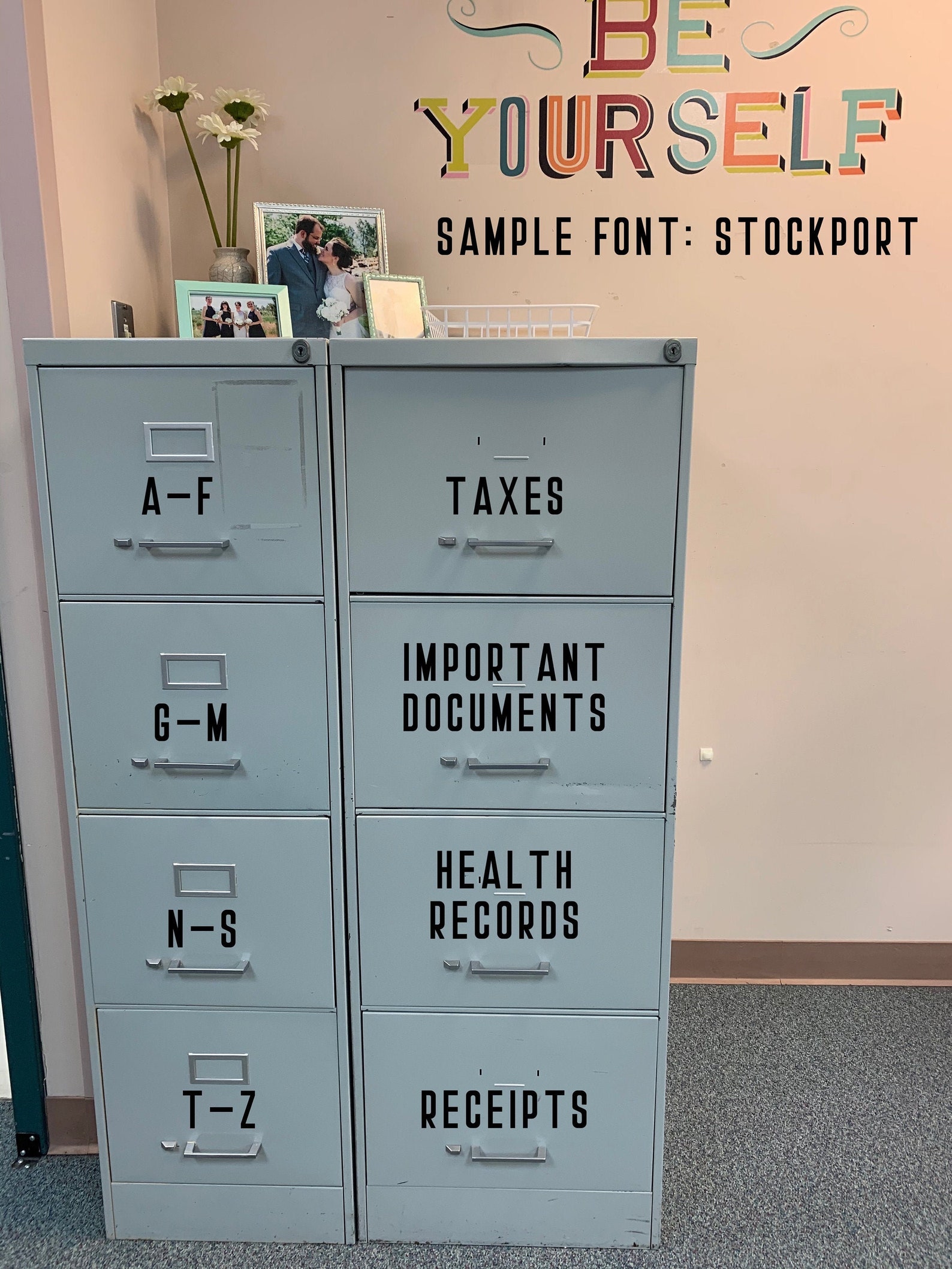 File Cabinet Labels // Office Organization Labels // Custom | Etsy