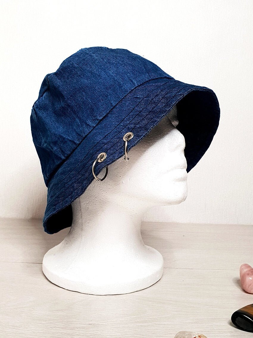 Denim Bucket Hat Etsy