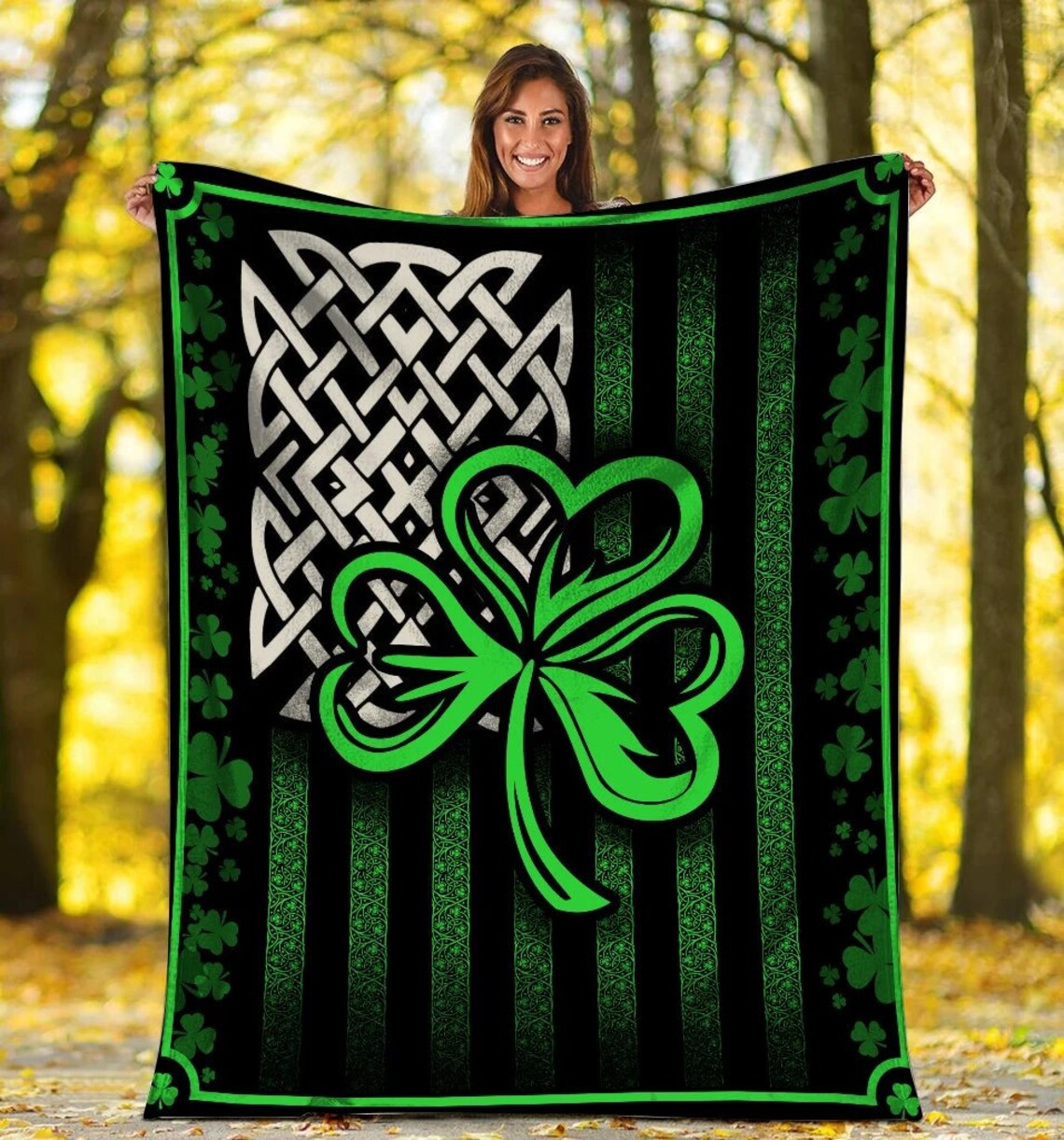St Patrick's Day Blanket Irish Celtic Blanket Gift For Etsy