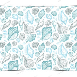 Tropical Seashell Patterned Tapestry