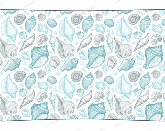 Tropical Seashell Patterned Tapestry