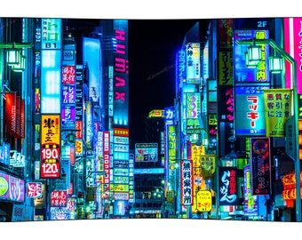 Japan Tokyo Night Lights Tapestry
