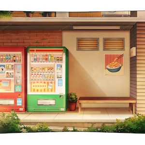 Japan Kawaii Vending Machine Tapestry