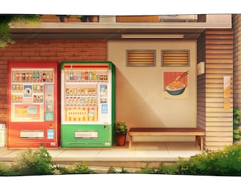 Japan Kawaii Vending Machine Tapestry