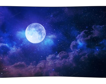 Fullmoon Lighting Night Sky Tapestry