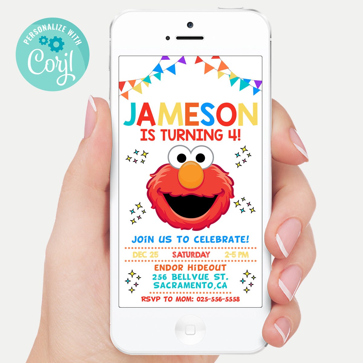 Elmo Birthday, Elmo Birthday Invitation, Elmo Birthday invites, Elmo …