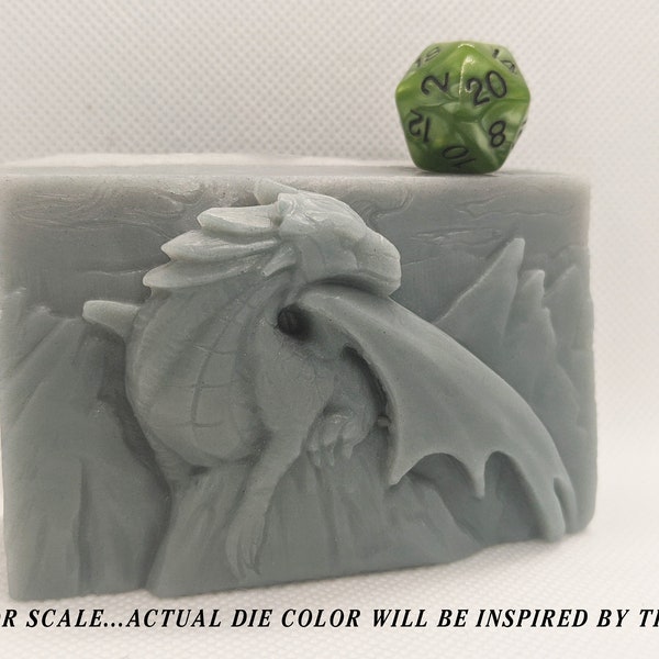 Dragon Peak Soap w/ d20 inside - DND Gift - Dungeons and Dragons Soap - Dice Soap