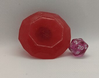 Custom Made: DnD Gemstones w/ d20 inside - DND Gift - Dungeons and Dragons Soap - Dice Soap