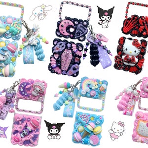 custom z flip 4 phone case custom decoden z flip 3 phone cover cute kawaii cat pastel goth anime Y2K Samsung galaxy cell accessory