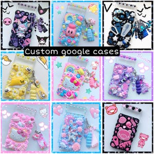 Google pixel phone case custom decoden phone case kitty cute anime goth kawaii google 9 8 7 6 pro cell cover gift for her