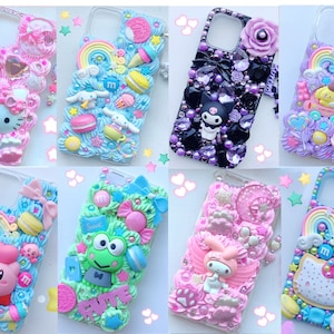 Custom decoden iPhone case cute kawaii iPhone case kitty iPhone case cell cover Apple iPhone deco accessory iPhone 14 15 16 decoden cases 3D