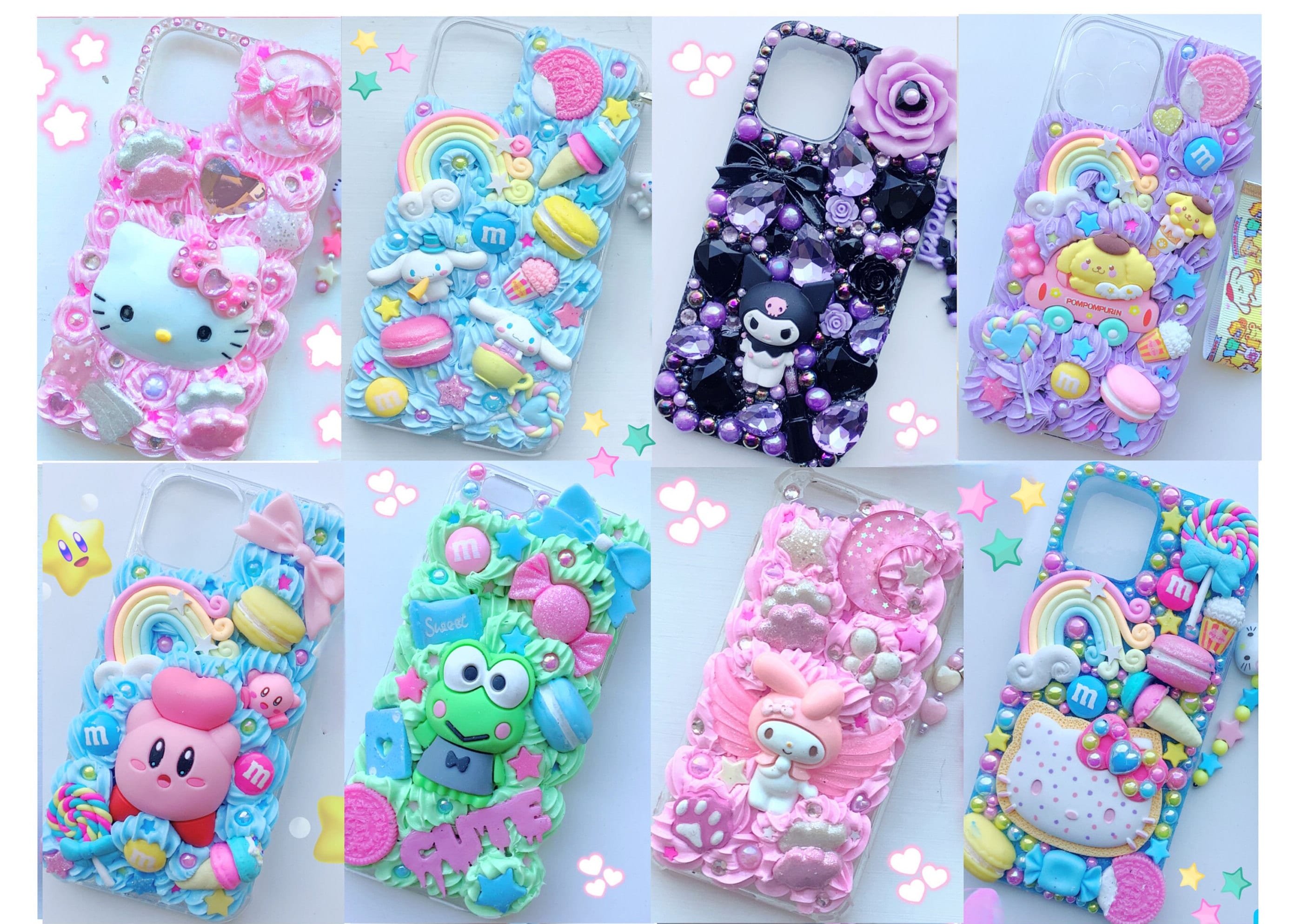 Decoden Phone Case DIY Kit Starter Package Fake Cream Decoden Materials  Charms 