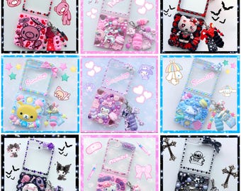 Custom decoden z flip 6 phone case cute whipped cream 3D kawaii anime decora Samsung galaxy z flip 7 phone cover 5 personalized accessory