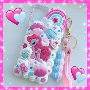 My little pony decoden phone case my little pony phone case custom decoden iPhone case pink kawaii phone case horse phone case pinkie pie image 4