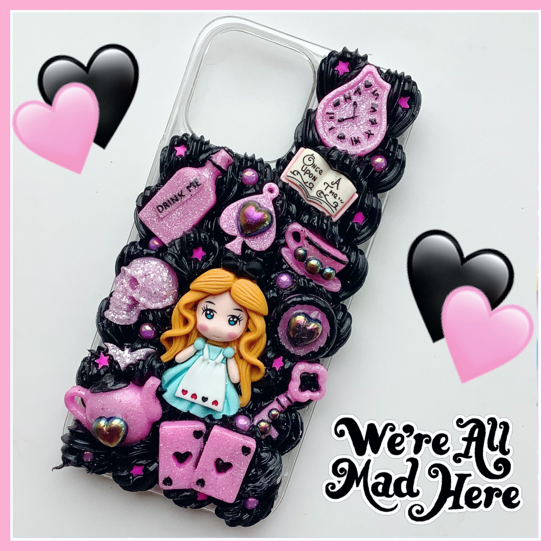 Alice in Wonderland Phone Case Kawaii Custom Decoden Phone