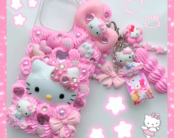 custom decoden phone case kitty cute kawaii phone case pink anime apple iPhone phone cover accessory decoden iPhone case 16 13 12 14 15
