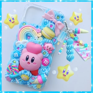 Decoden phone case kirby custom decoden iPhone case anime cartoon pink cute phone cover for Apple / Samsung galaxy