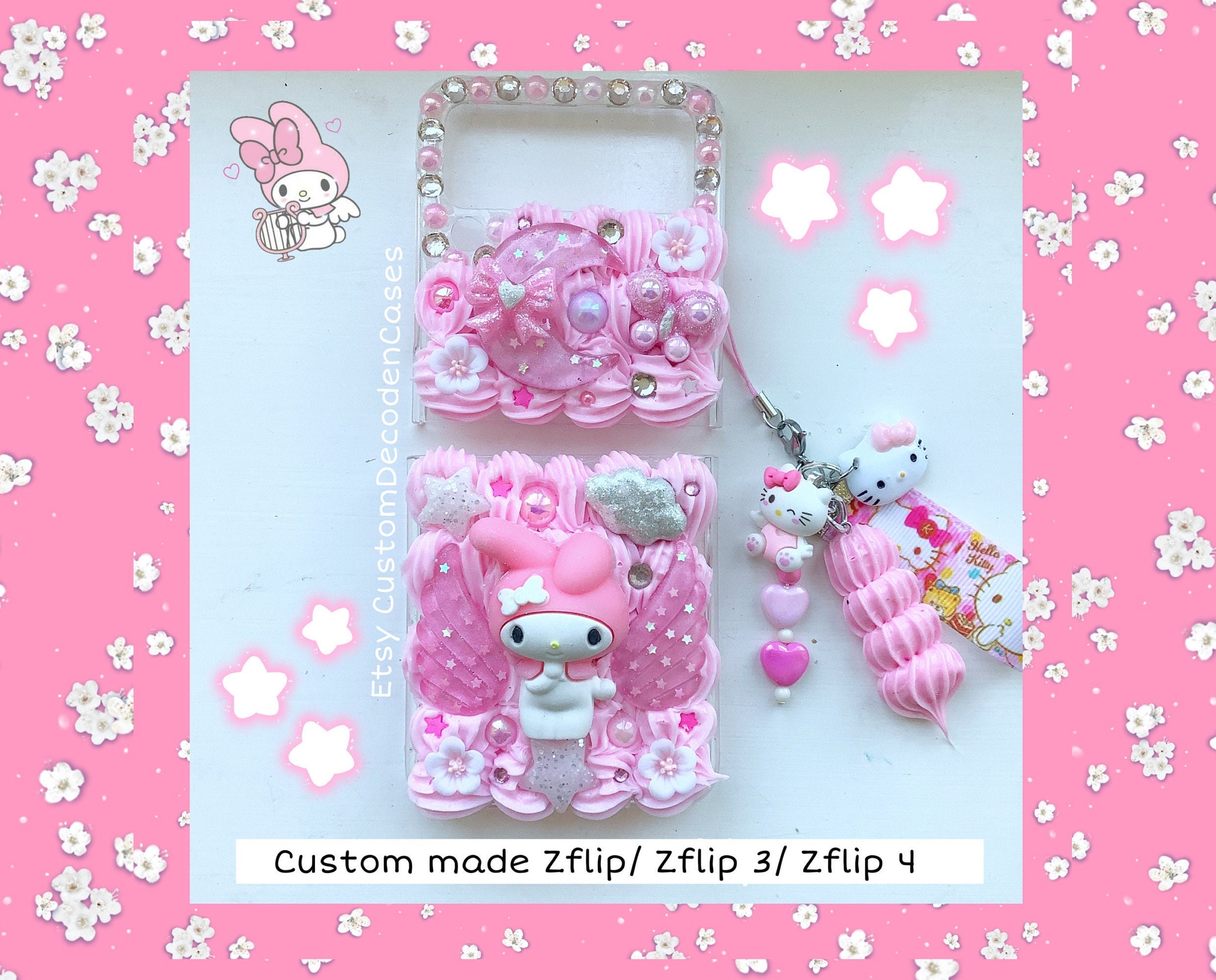 Samsung Z Flip 4 Phone Case My Melody Custom Z Flip 3 Decoden Case